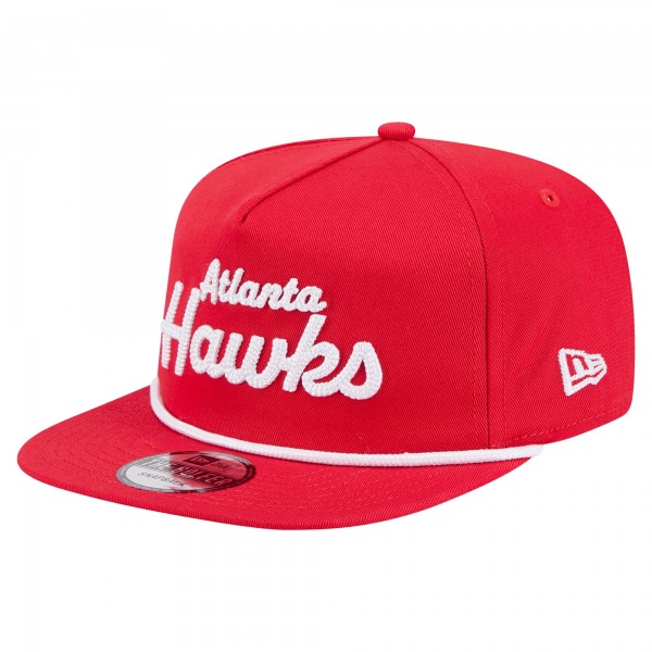 Бейсболка Atlanta Hawks New Era Red Team Text Golfer