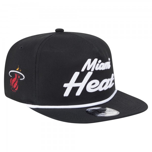 Бейсболка Miami Heat New Era Black Team Text Golfer