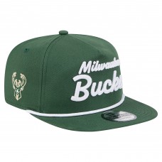 Бейсболка Milwaukee Bucks New Era Hunter Green Team Text Golfer