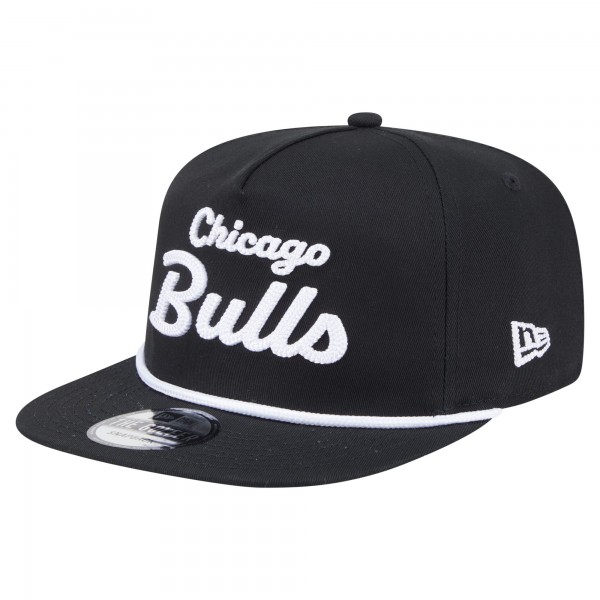 Бейсболка Chicago Bulls New Era Black Team Text Golfer