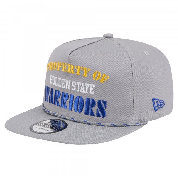 Бейсболка Golden State Warriors New Era Gray Throwback Property Of Golfer