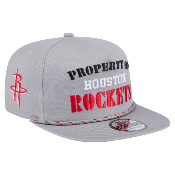 Бейсболка Houston Rockets New Era Gray Throwback Property Of Golfer