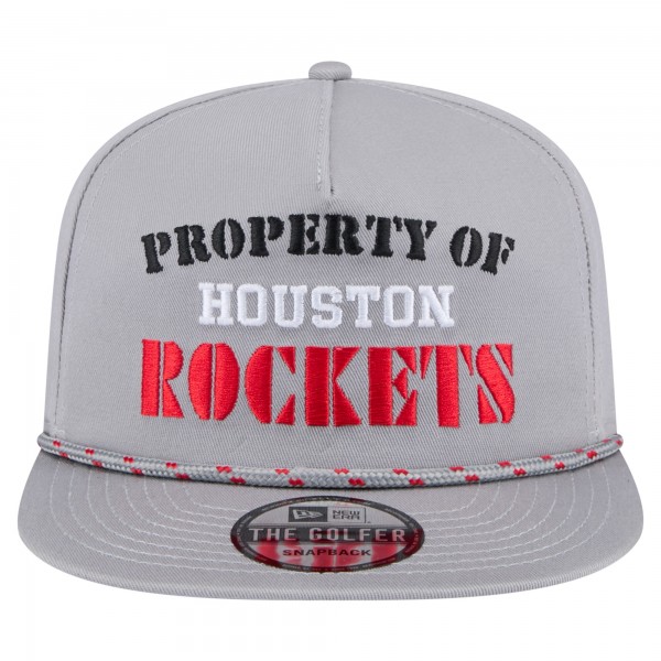 Бейсболка Houston Rockets New Era Gray Throwback Property Of Golfer