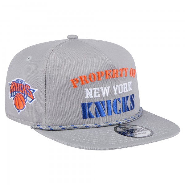 New York Knicks New Era Gray Throwback Property Of Golfer Snapback Hat
