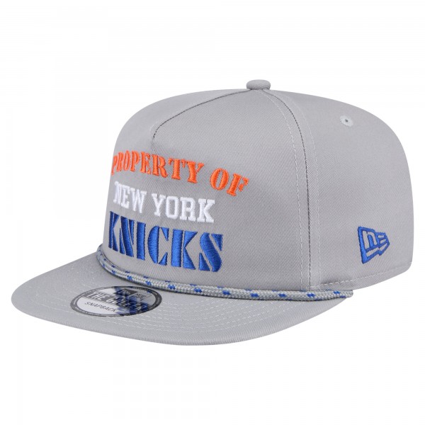 New York Knicks New Era Gray Throwback Property Of Golfer Snapback Hat