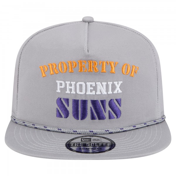 Бейсболка Phoenix Suns New Era Gray Throwback Property Of Golfer