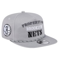 Бейсболка Brooklyn Nets New Era Gray Throwback Property Of Golfer