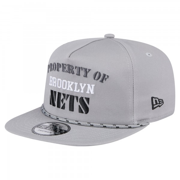 Бейсболка Brooklyn Nets New Era Gray Throwback Property Of Golfer