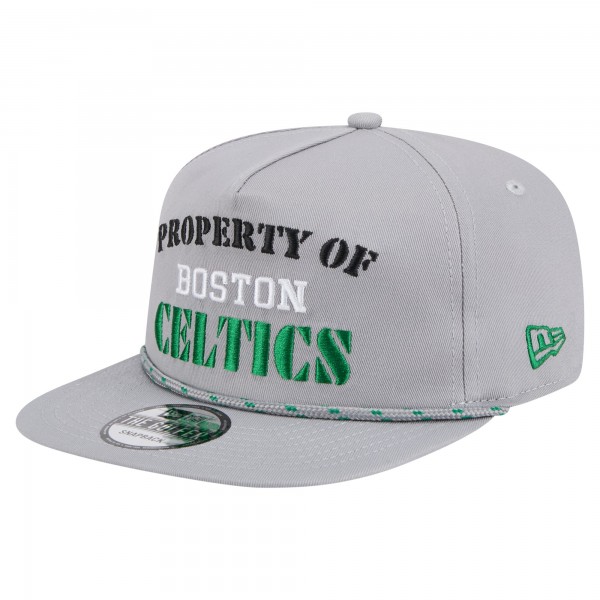 Boston Celtics New Era Gray Throwback Property Of Golfer Snapback Hat