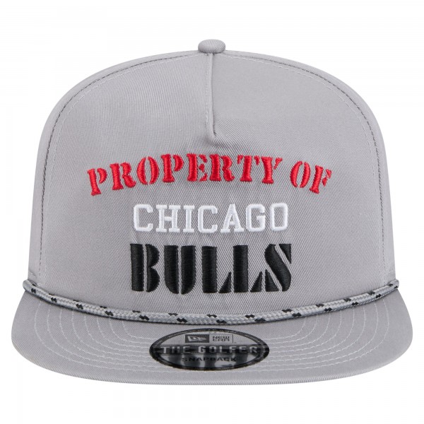 Бейсболка Chicago Bulls New Era Gray Throwback Property Of Golfer