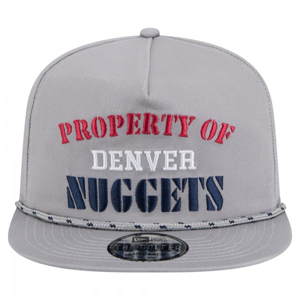 Бейсболка Denver Nuggets New Era Gray Throwback Property Of Golfer