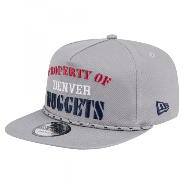 Бейсболка Denver Nuggets New Era Gray Throwback Property Of Golfer