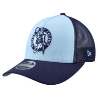 Подростковая Boston Celtics New Era Light Blue Colorpack 9FORTY A-Frame Trucker Adjustable Hat