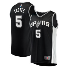 Джерси San Antonio Spurs Stephon Castle Fanatics Black 2024 NBA Draft Fast Break - Icon Edition