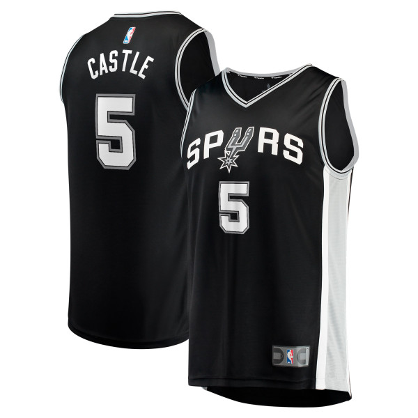 Джерси San Antonio Spurs Stephon Castle Fanatics Black 2024 NBA Draft Fast Break - Icon Edition