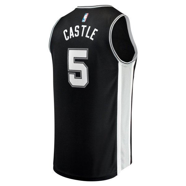 Джерси San Antonio Spurs Stephon Castle Fanatics Black 2024 NBA Draft Fast Break - Icon Edition