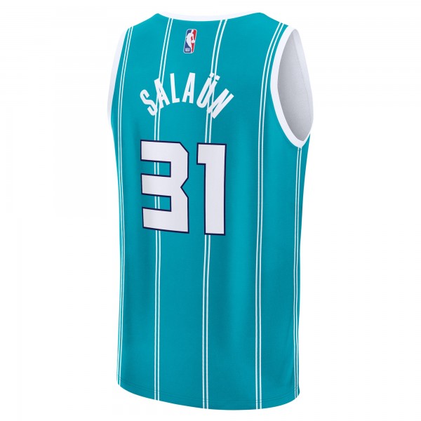 Игровая джерси Tidjane Salaun Charlotte Hornets 2024 NBA Draft Fast Break Player - Icon Edition - Teal