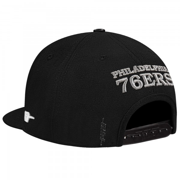 Philadelphia 76ers Pro Standard Cream/Black French Terry Snapback Hat