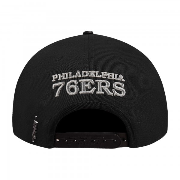 Philadelphia 76ers Pro Standard Cream/Black French Terry Snapback Hat