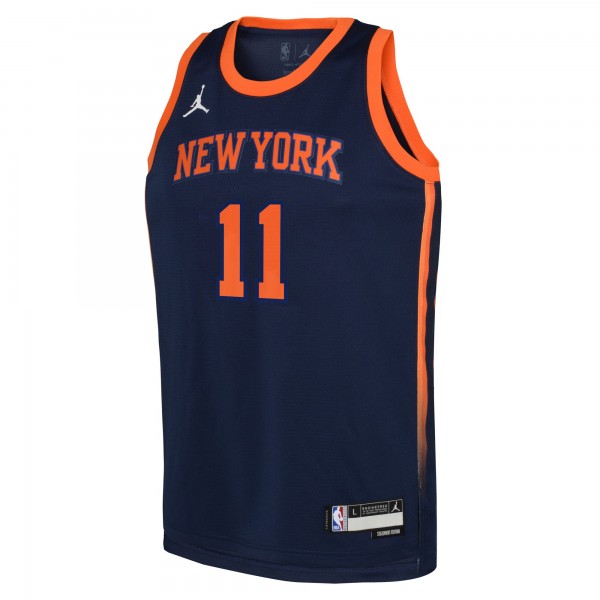 Подростковая New York Knicks Jalen Brunson Jordan Brand Navy Swingman Jersey - Statement Edition
