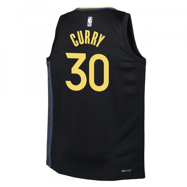 Игровая джерси Подростковая Golden State Warriors Stephen Curry Jordan Brand Navy Swingman - Statement Edition
