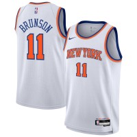 Подростковая New York Knicks Jalen Brunson Nike White Association Swingman Jersey