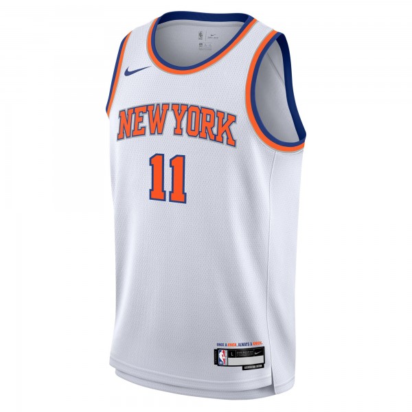 Подростковая New York Knicks Jalen Brunson Nike White Association Swingman Jersey