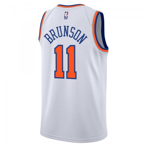 Подростковая New York Knicks Jalen Brunson Nike White Association Swingman Jersey