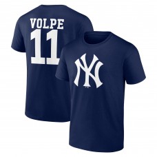 New York Yankees Anthony Volpe Navy Player Icon Name & Number T-Shirt