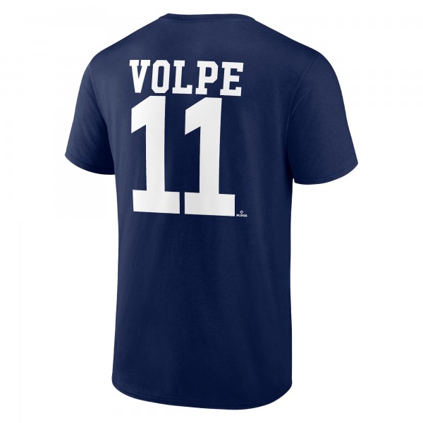 New York Yankees Anthony Volpe Navy Player Icon Name & Number T-Shirt