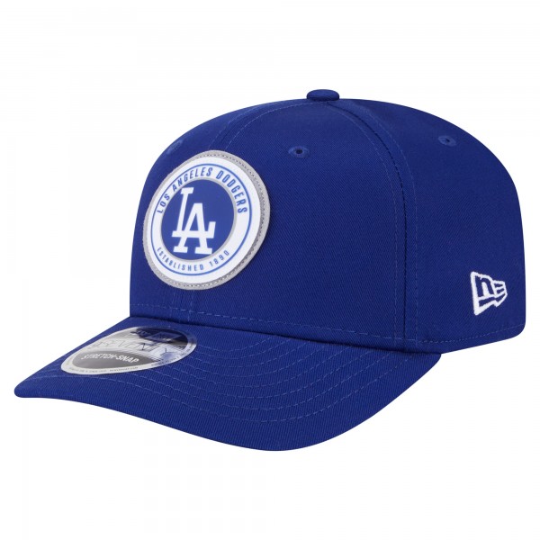 Бейсболка Los Angeles Dodgers New Era Royal Circle Patch 9SEVENTY Stretch-Snap