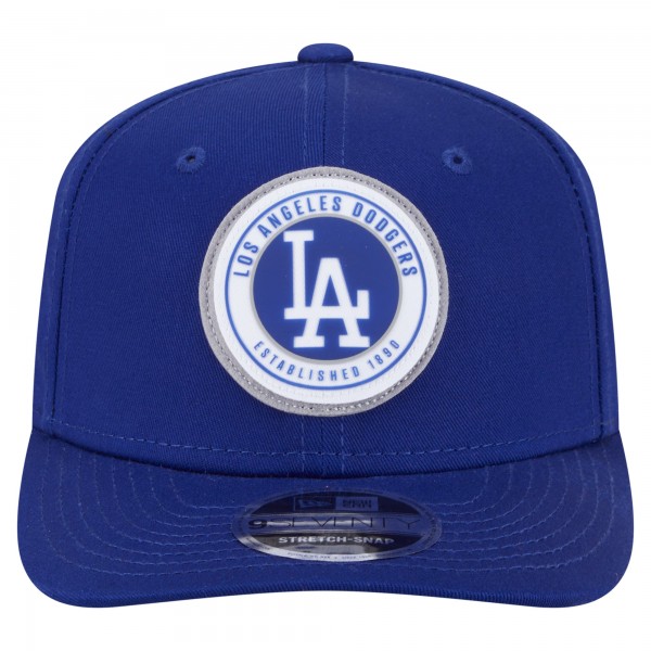Бейсболка Los Angeles Dodgers New Era Royal Circle Patch 9SEVENTY Stretch-Snap