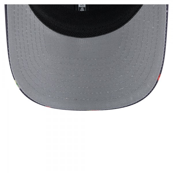Бейсболка Los Angeles Dodgers New Era Black Adventure Drinks Pattern 9SEVENTY Stretch-Snap
