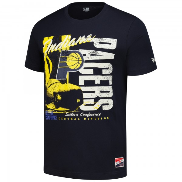Indiana Pacers New Era Navy Distressed Throwback Vintage Color Pack T-Shirt