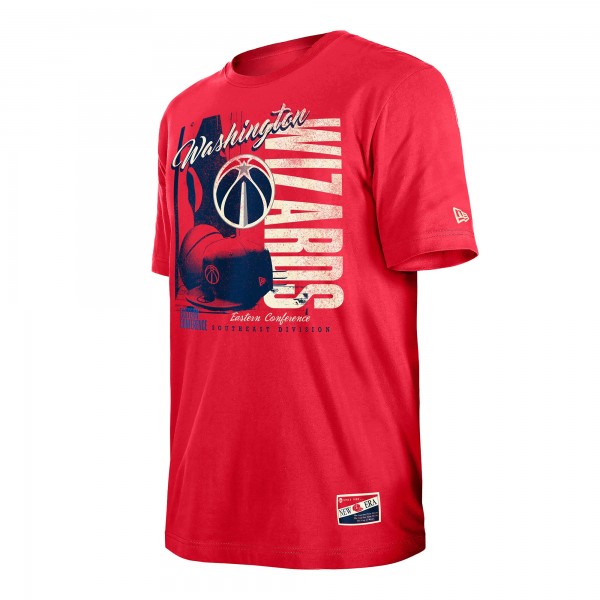 Футболка Washington Wizards New Era Red Distressed Throwback Vintage Color Pack