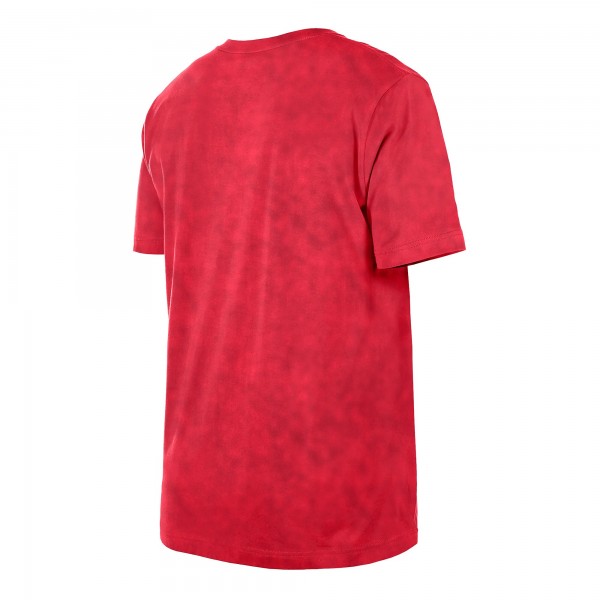 Футболка Atlanta Hawks New Era Red Throwback Vintage Boxy Mineral Wash