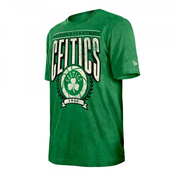 Boston Celtics New Era Kelly Green Throwback Vintage Boxy Mineral Wash T-Shirt