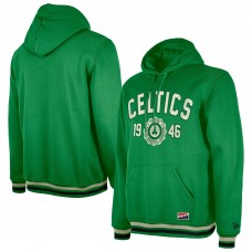 Boston Celtics New Era Kelly Green Throwback Vintage Pullover Hoodie