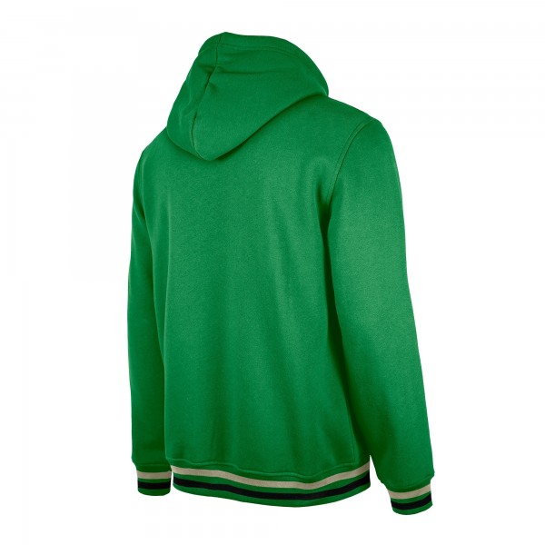 Boston Celtics New Era Kelly Green Throwback Vintage Pullover Hoodie