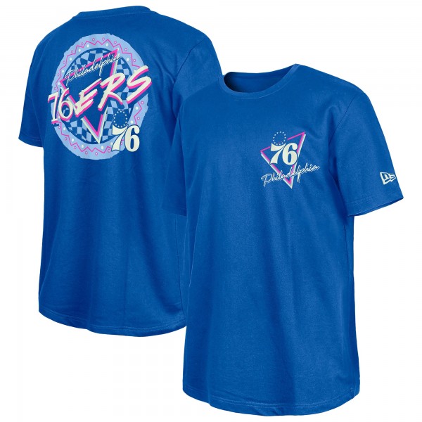 Philadelphia 76ers New Era Blue Glow-in-the-Dark T-Shirt