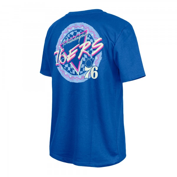 Philadelphia 76ers New Era Blue Glow-in-the-Dark T-Shirt