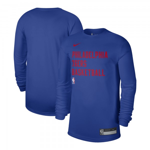 Philadelphia 76ers New Era Blue Glow-in-the-Dark T-Shirt
