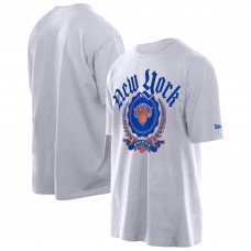 New York Knicks New Era White Throwback Prep Oversized T-Shirt