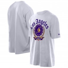 Футболка Los Angeles Lakers New Era White Throwback Prep Oversized