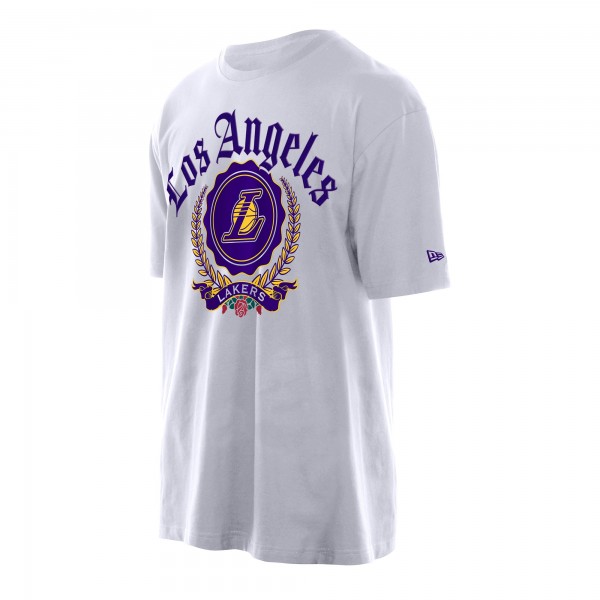Футболка Los Angeles Lakers New Era White Throwback Prep Oversized