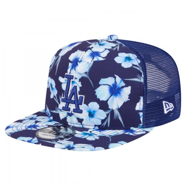 Los Angeles Dodgers New Era Royal Adventure Pattern Golfer Trucker Snapback Hat