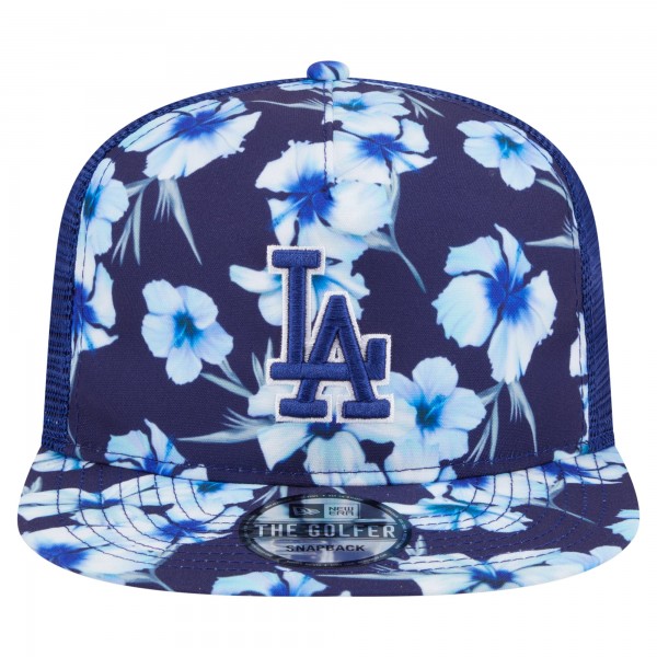 Los Angeles Dodgers New Era Royal Adventure Pattern Golfer Trucker Snapback Hat