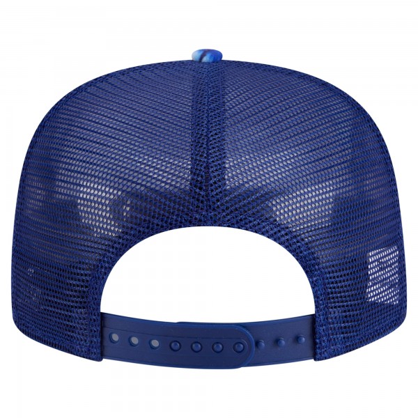 Los Angeles Dodgers New Era Royal Adventure Pattern Golfer Trucker Snapback Hat