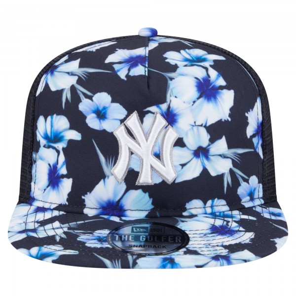 New York Yankees New Era Navy Adventure Pattern Golfer Trucker Snapback Hat
