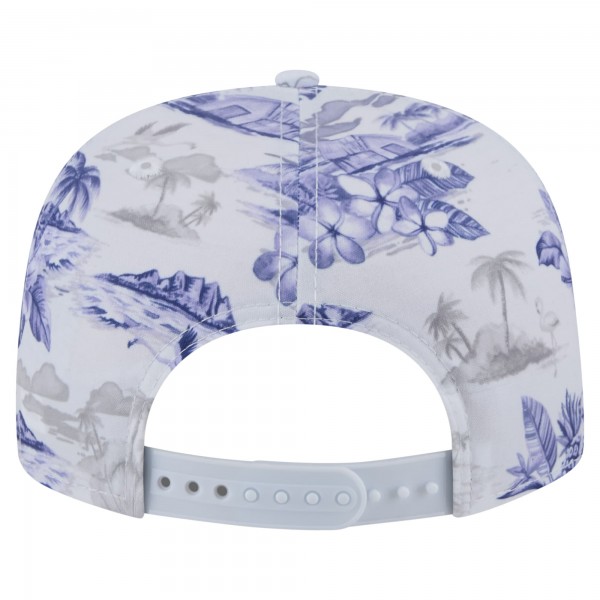 Los Angeles Dodgers New Era White Printed Island Golfer Snapback Hat